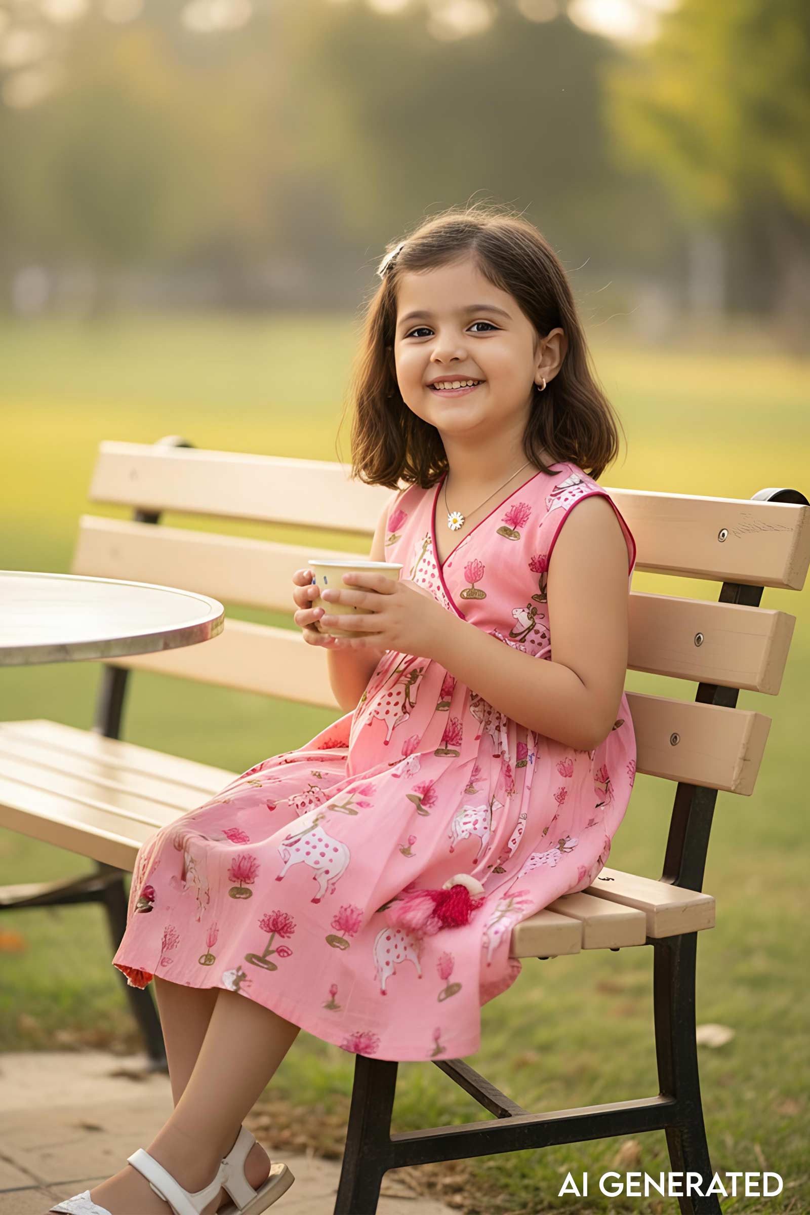 Image for Kusvaa Grw079 Riba Cotton Girls Frock Model