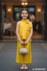 Image for Kusvaa Grw086 Udayana Tissue Viscos Girls Kurta Pant Set Model