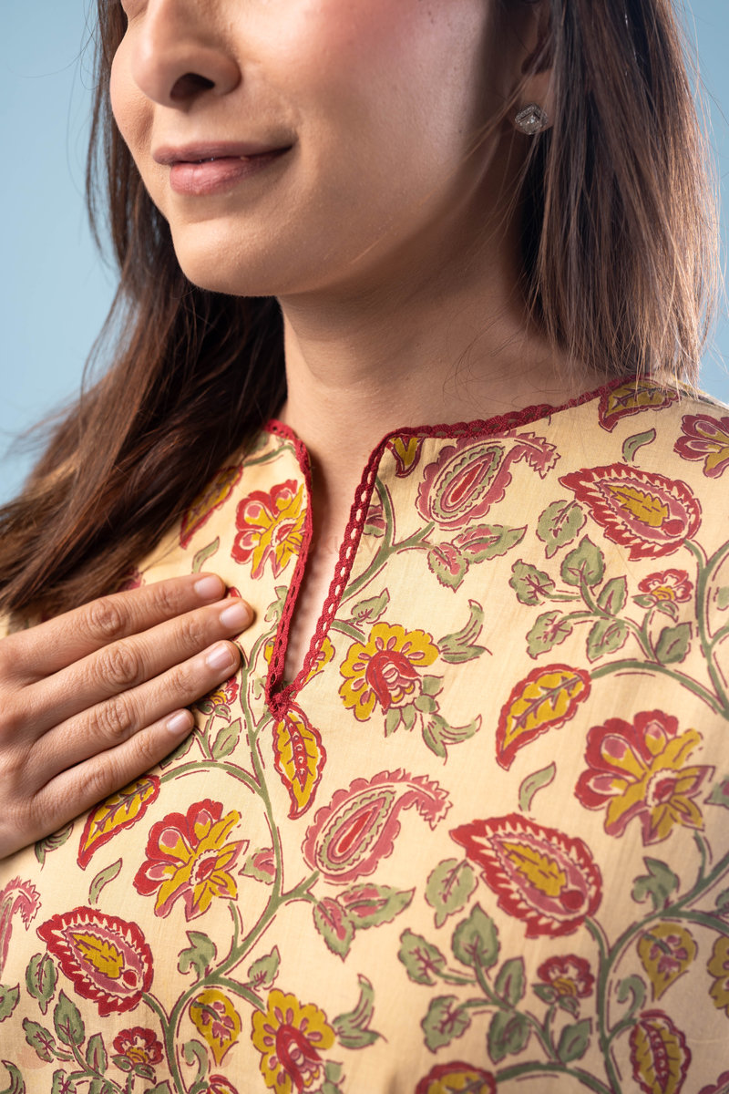 Image for Kusvaa Lwj004 Stuti Cotton Loungewear Set Closeup 2