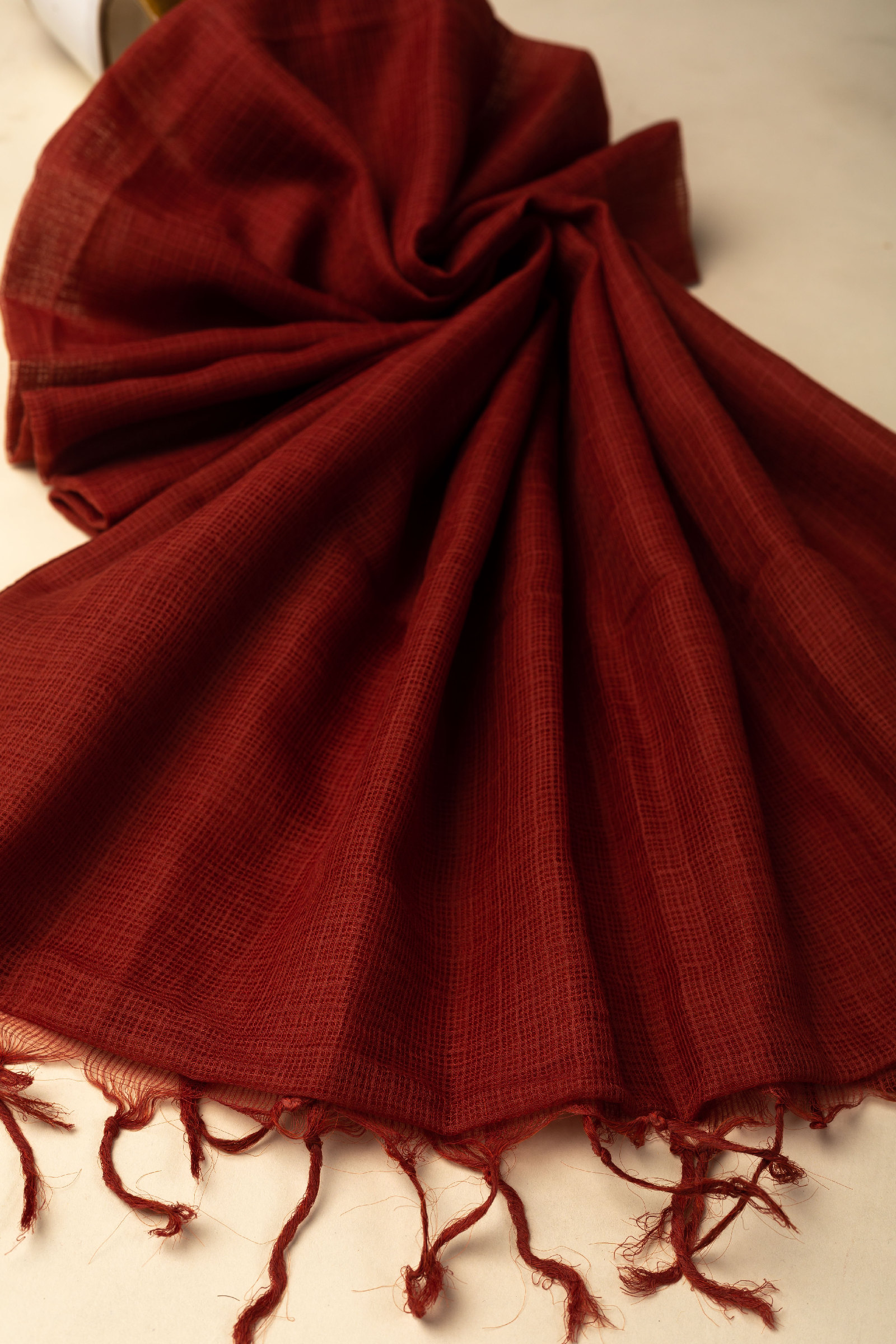 Image for Kusvaa Rndupatta05 Multi Color Cotton Kota Doria Dupatta Rust Featured Hd