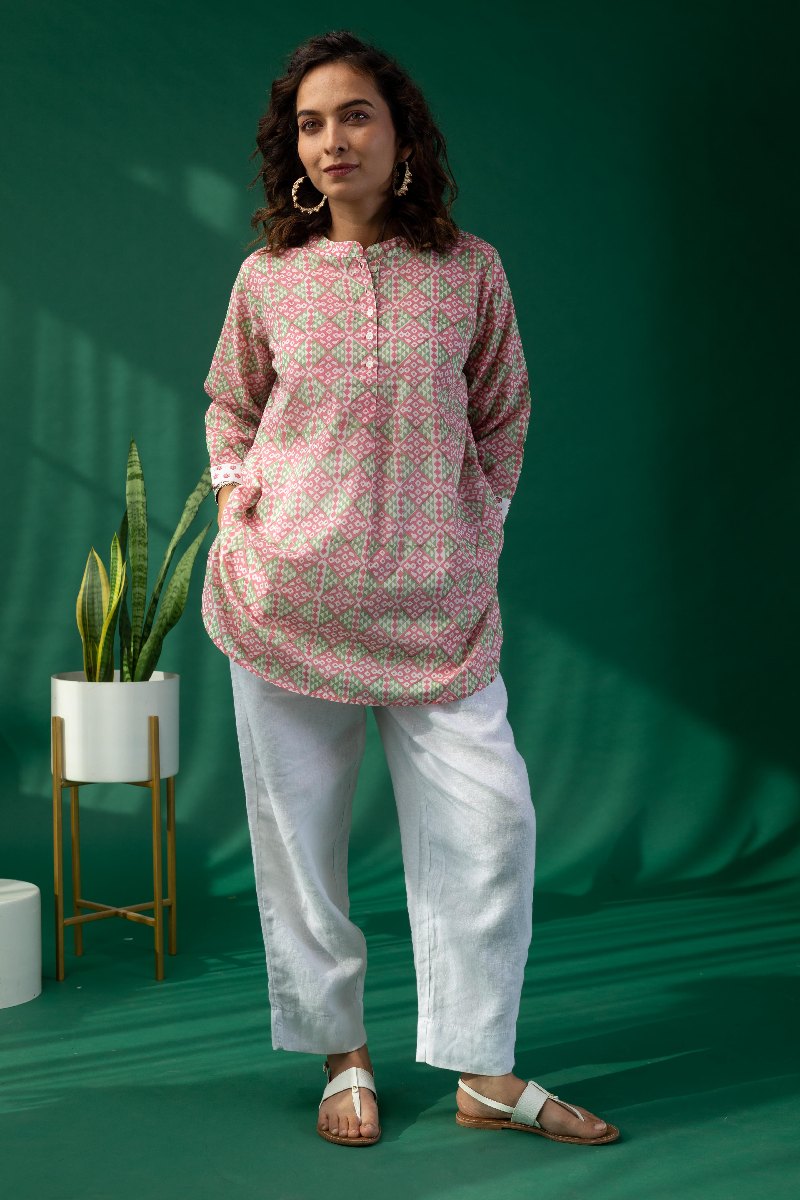Image for Kusvaa Shk027 Aarushi Cotton Short Kurti Pocket