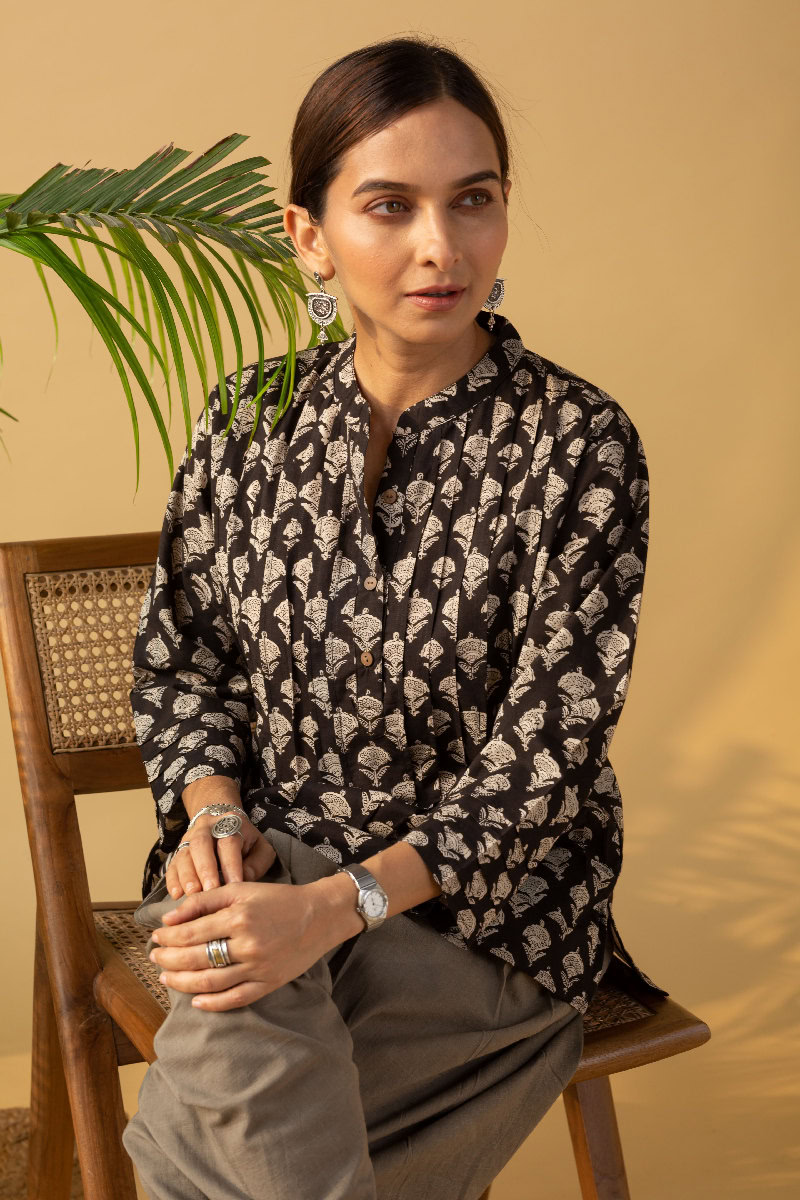 Image for Kusvaa Shk031 Lavya Cotton Short Kurti Side