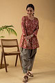 Image for Kusvaa Shk032 Laalima Cotton Short Kurti Closeup 2