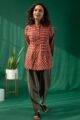 Image for Kusvaa Shk033 Devangi Cotton Short Kurti Closeup