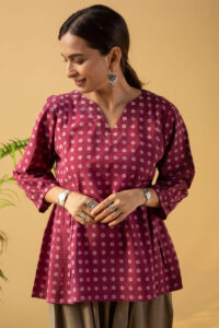 Image for Kusvaa Shk035 Trishona Cotton Short Kurti Featured