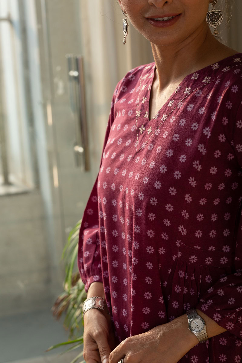 Image for Kusvaa Shk035 Trishona Cotton Short Kurti Side