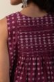 Image for Kusvaa Shk037 Oshima Cotton Short Kurti Closeup 2