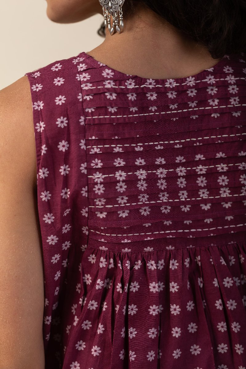 Image for Kusvaa Shk037 Oshima Cotton Short Kurti Closeup 2