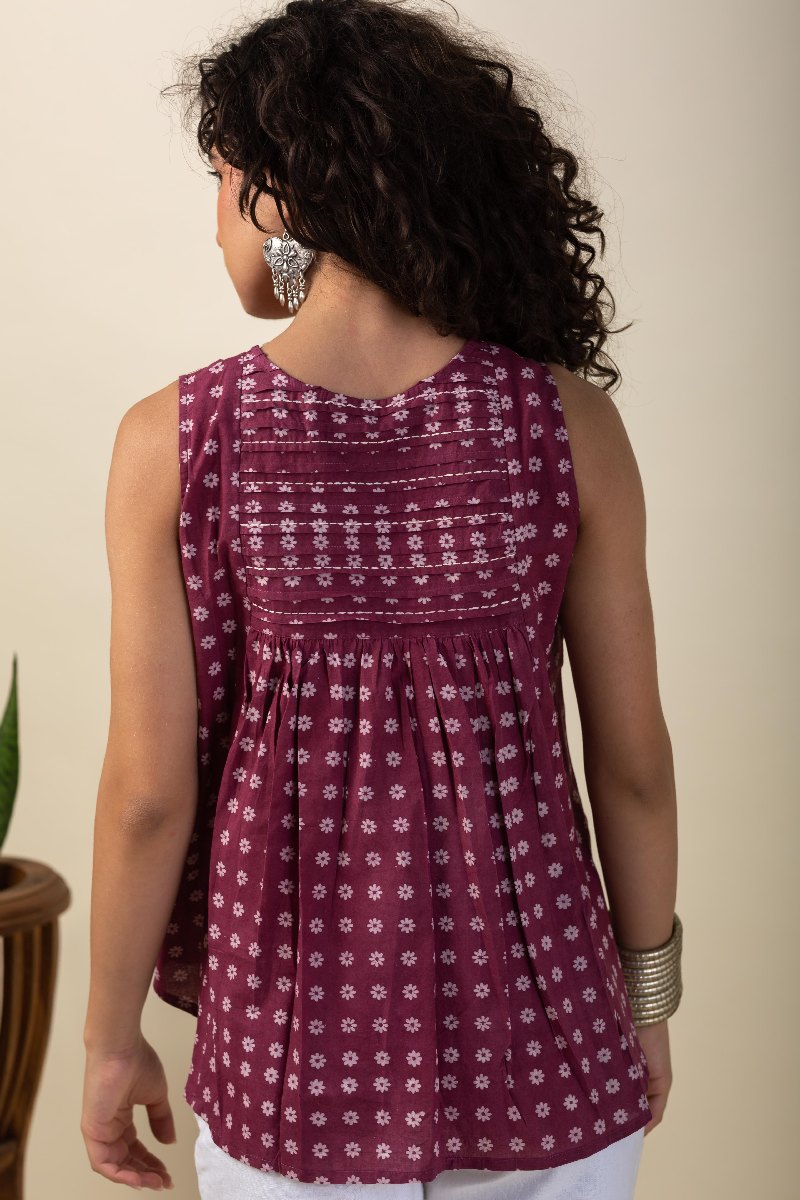 Image for Kusvaa Shk037 Oshima Cotton Short Kurti Closeup