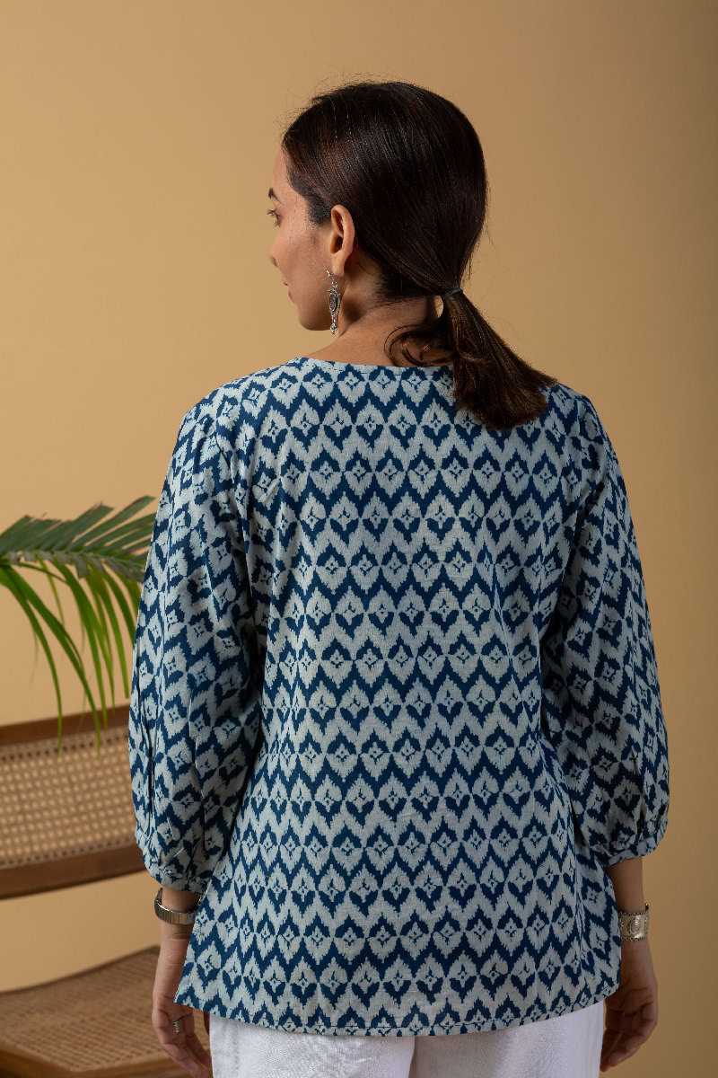 Image for Kusvaa Shk038 Darshana Cotton Short Kurti Back