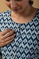 Image for Kusvaa Shk038 Darshana Cotton Short Kurti Closeup 2