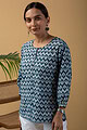 Image for Kusvaa Shk038 Darshana Cotton Short Kurti Pocket
