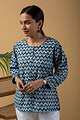 Image for Kusvaa Shk038 Darshana Cotton Short Kurti Side