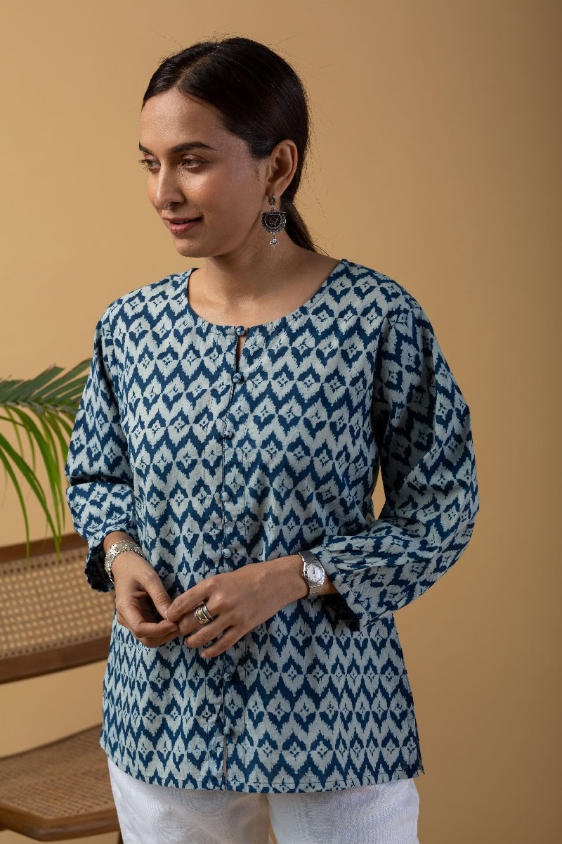 Image for Kusvaa Shk038 Darshana Cotton Short Kurti Side