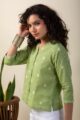 Image for Kusvaa Shk039 Neelakshi Handloom Cotton Short Kurti Front