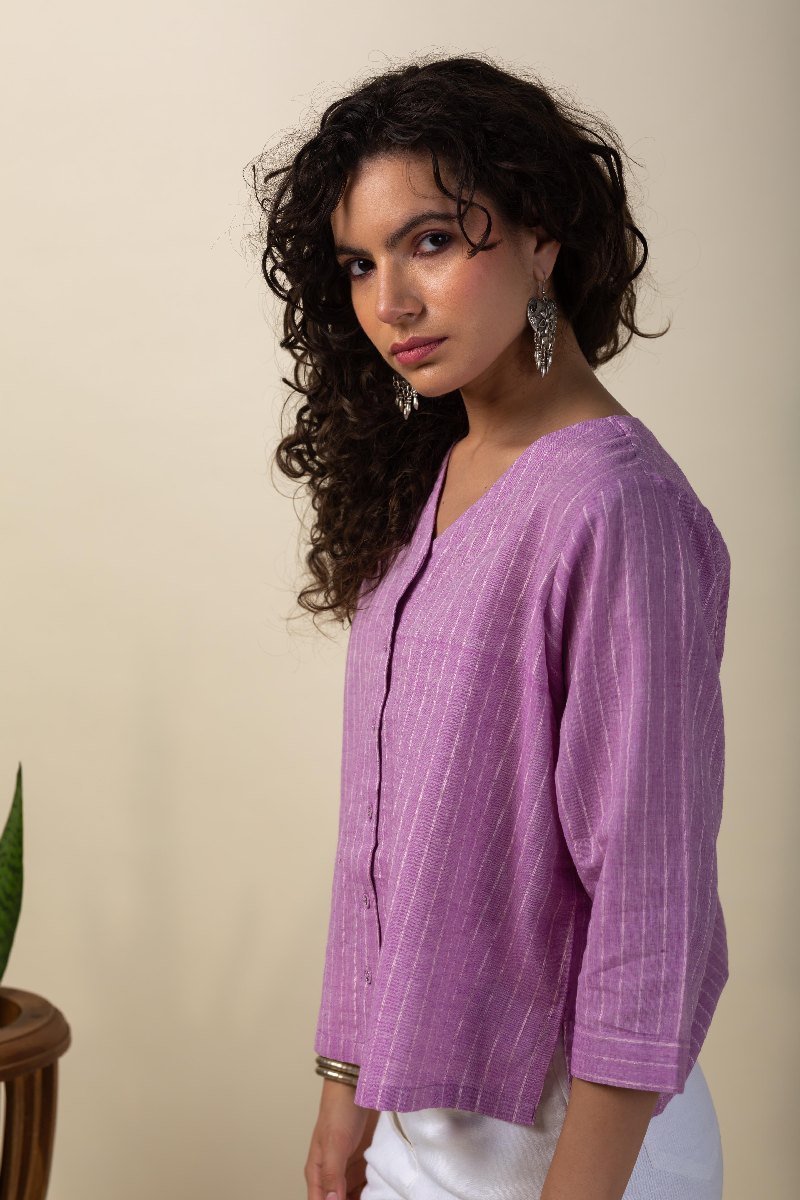 Image for Kusvaa Shk040 Viranshu Handloom Cotton Short Kurti Front