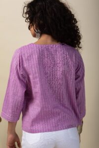Image for Kusvaa Shk040 Viranshu Handloom Cotton Short Kurti Side