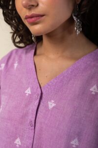 Image for Kusvaa Shk041 Chaitali Handloom Cotton Short Kurti Sitting