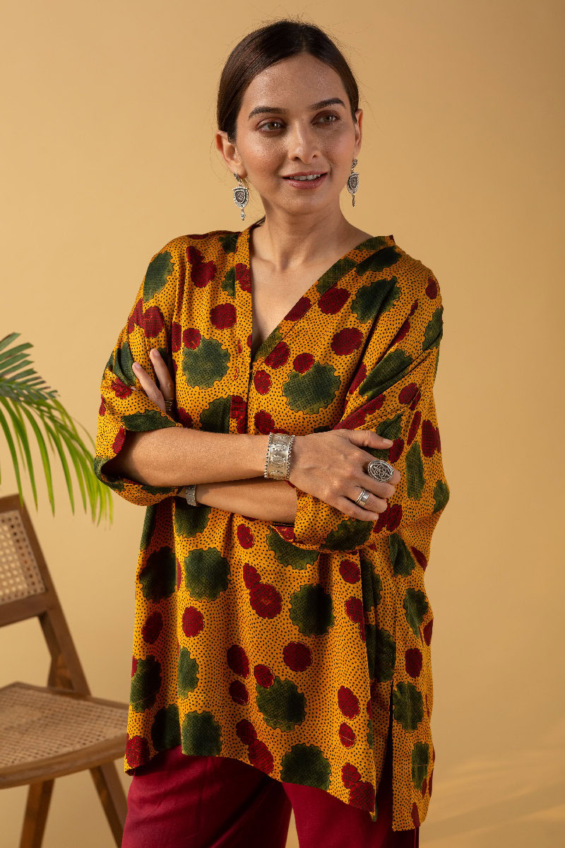 Image for Kusvaa Shk046 Lina Modal Short Kurti Closeup