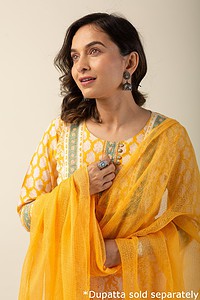 Image for Kusvaa Wkr165 Nadia Cotton Handblock Kurta Featured