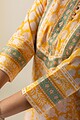Image for Kusvaa Wkr165 Nadia Cotton Handblock Kurta Sitting