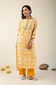 Image for Kusvaa Wkr165 Nadia Cotton Handblock Kurta Sleeves