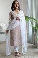 Image for Kusvaa Wkr166 Mukta Handblock Cotton Kurta Back