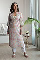 Image for Kusvaa Wkr166 Mukta Handblock Cotton Kurta Pocket