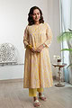 Image for Kusvaa Wkr167 Vibhavari Handblock Cotton Kurta Sleeves