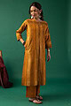 Image for Kusvaa Wkr168 Adivi Cotton Straight Kurta Closeup 3