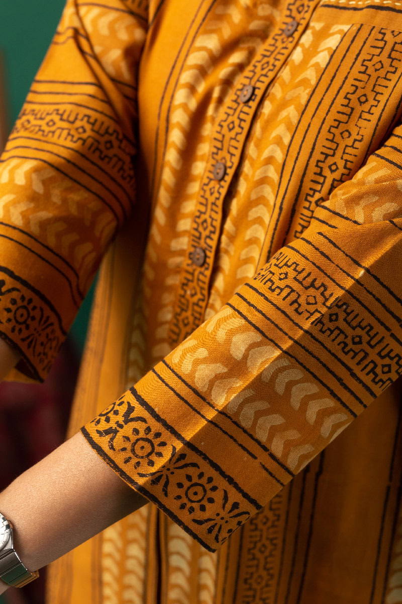 Image for Kusvaa Wkr168 Adivi Cotton Straight Kurta Sleeves