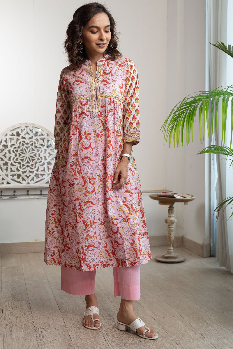 Image for Kusvaa Wkr169 Vidushi Cotton A Line Kurta Front