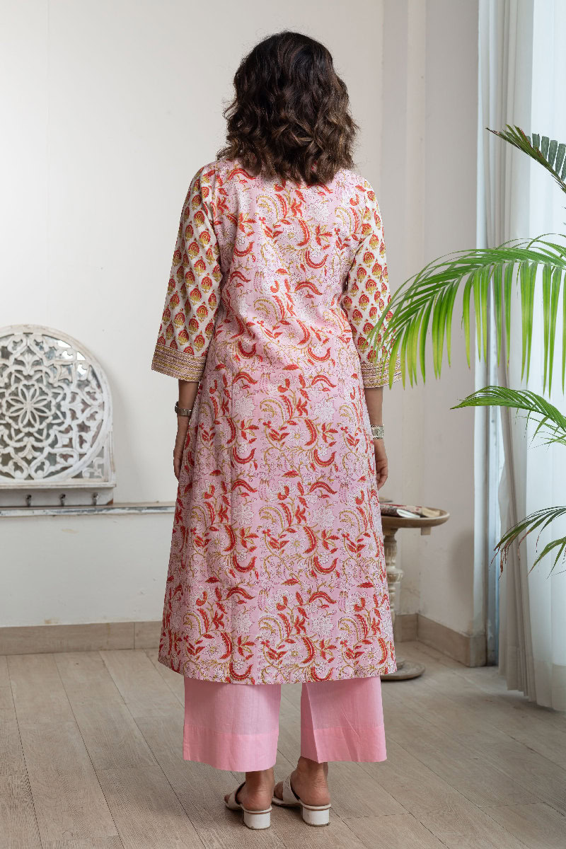 Image for Kusvaa Wkr169 Vidushi Cotton A Line Kurta Neck