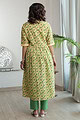 Image for Kusvaa Wkr170 Yami Handblock Cotton A Line Kurta Back