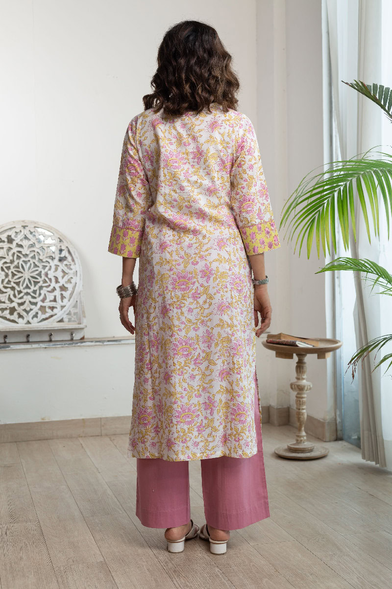 Image for Kusvaa Wkr172 Pakhi Cotton Straight Fit Kurta Back