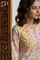 Image for Kusvaa Wkr172 Pakhi Cotton Straight Fit Kurta Closeup