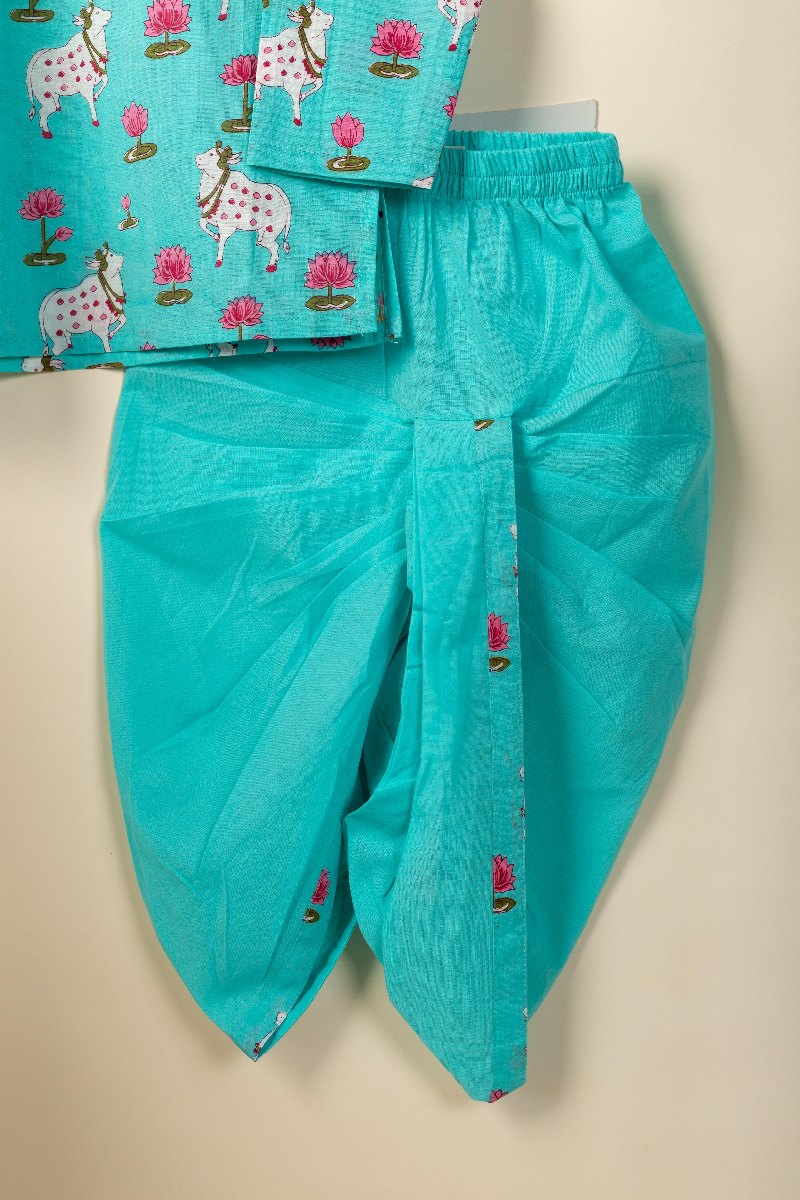 Image for Kusvaa Byw035 Advait Cotton Boys Kurta Pant Set Front