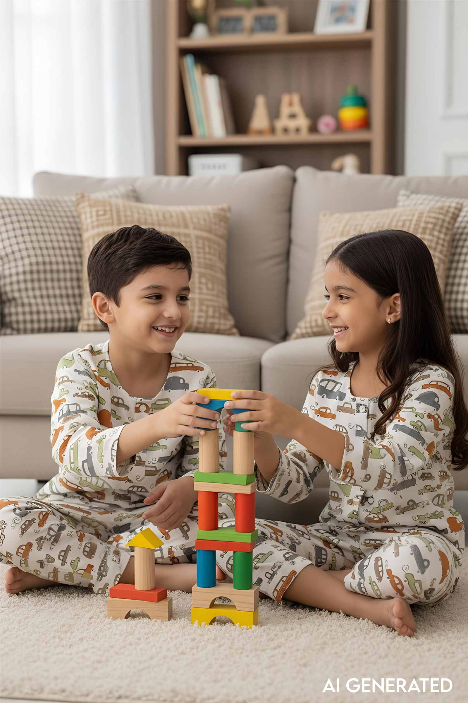 Image for Kusvaa Byw039 Kaustav Cotton Kids Lounge Wear Model