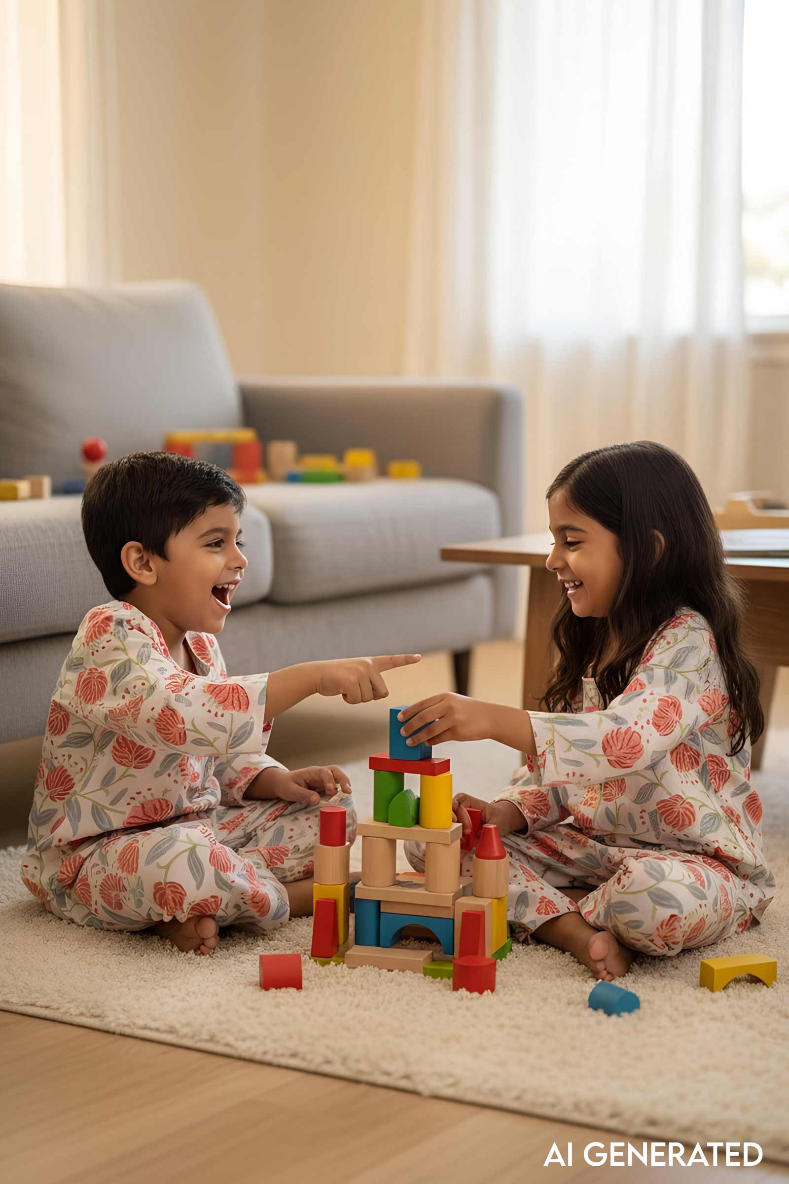 Image for Kusvaa Byw041 Puneet Cotton Kids Lounge Wear Model