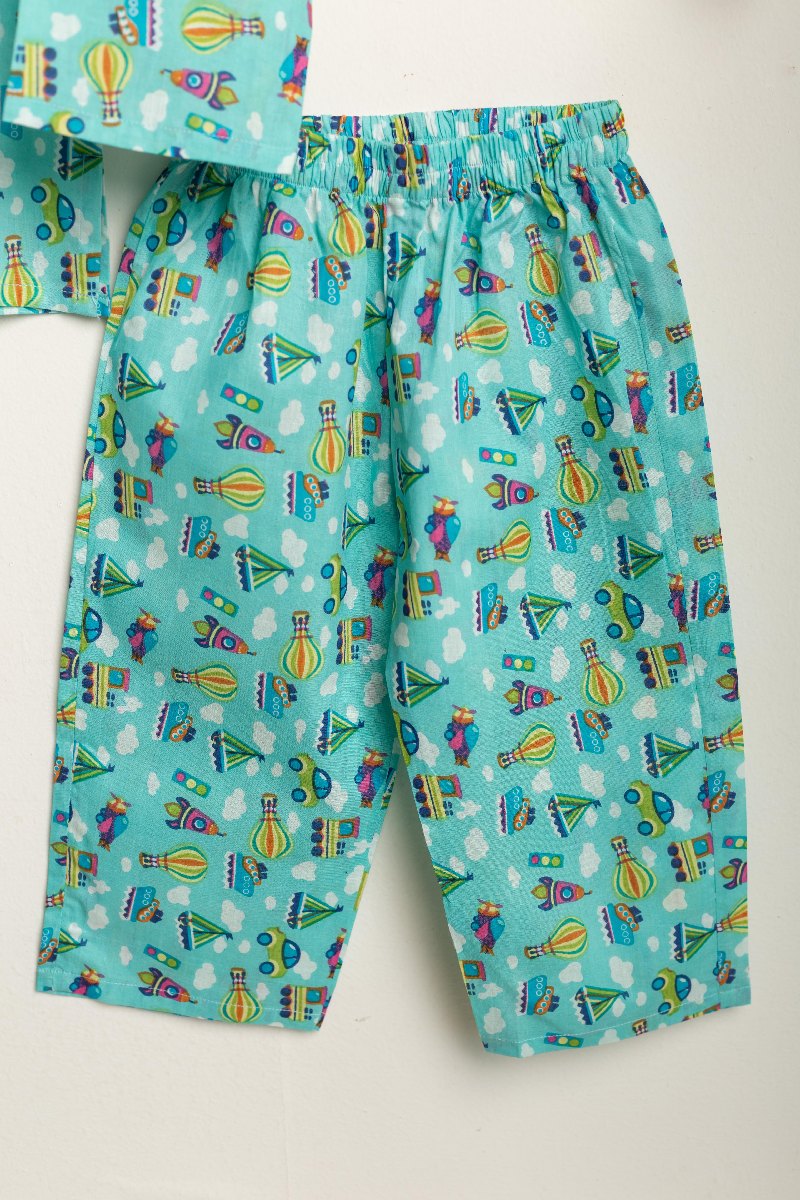 Image for Kusvaa Byw043 Abhaya Cotton Kids Lounge Wear Closeup 2