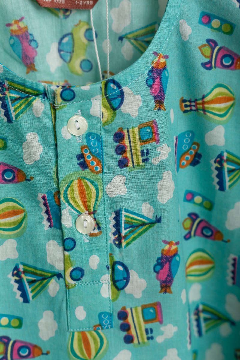 Image for Kusvaa Byw043 Abhaya Cotton Kids Lounge Wear Closeup