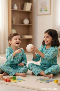 Image for Kusvaa Byw043 Abhaya Cotton Kids Lounge Wear Model