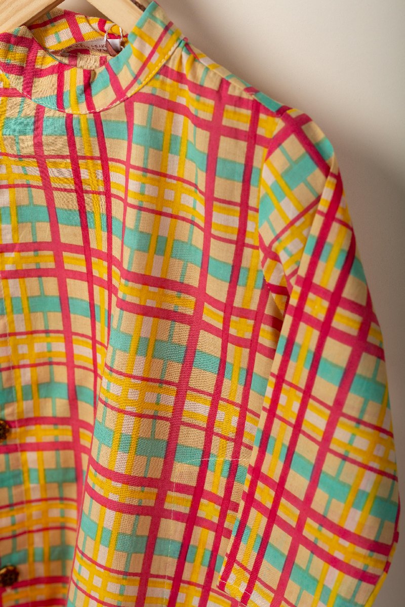 Image for Kusvaa Byw045 Hemanshu Cotton Boys Kurta Closeup 2