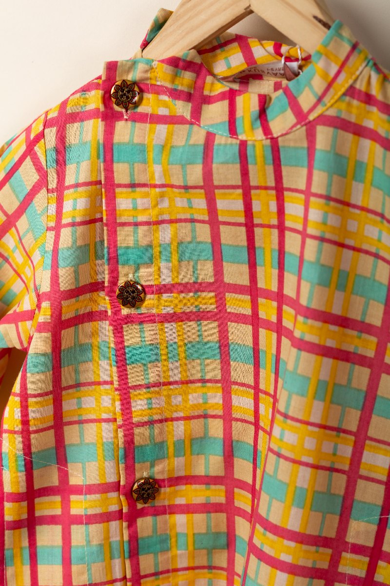 Image for Kusvaa Byw045 Hemanshu Cotton Boys Kurta Closeup