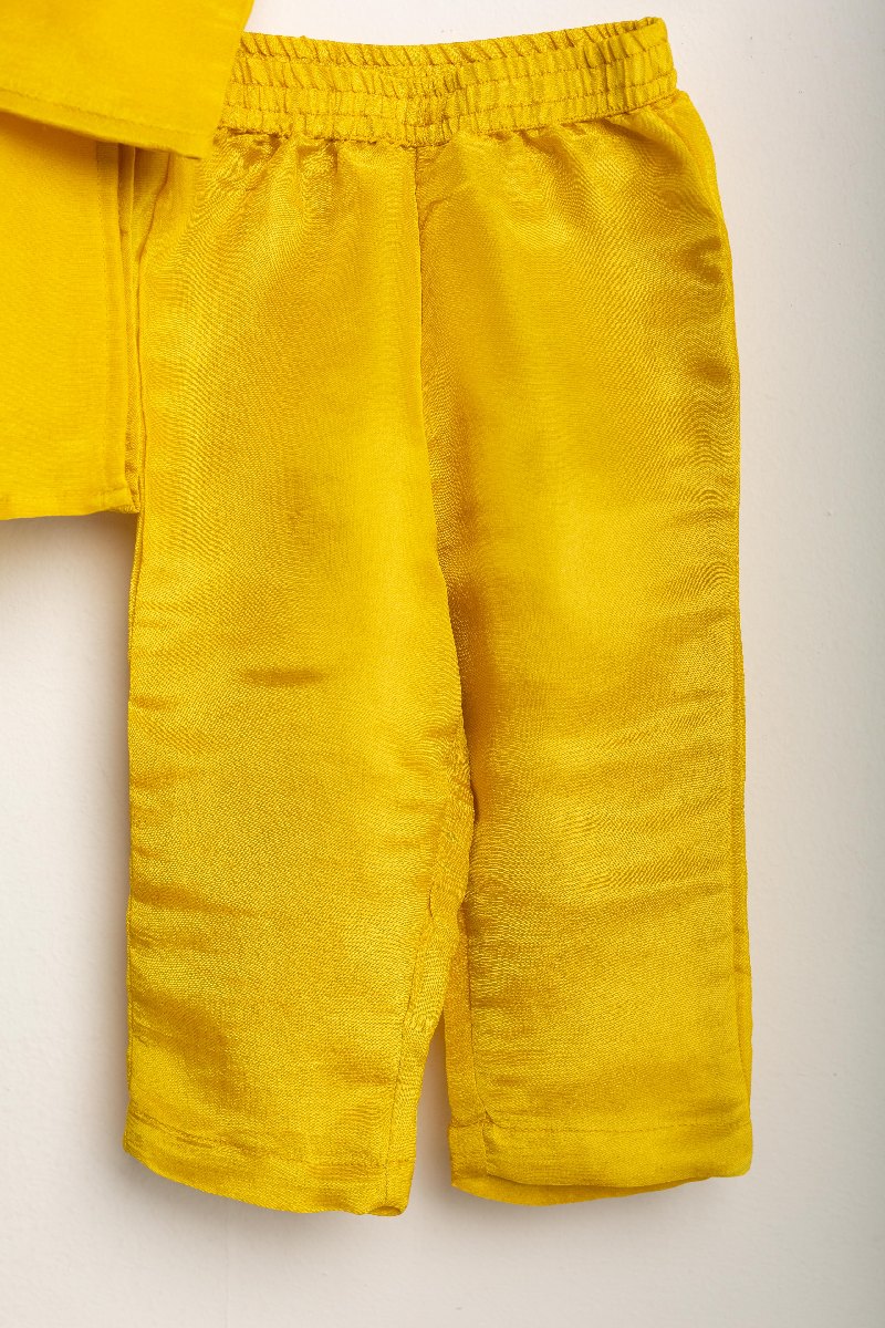Image for Kusvaa Byw047 Udayan Tissue Viscos Boy's Kurta Pant Set Pocket