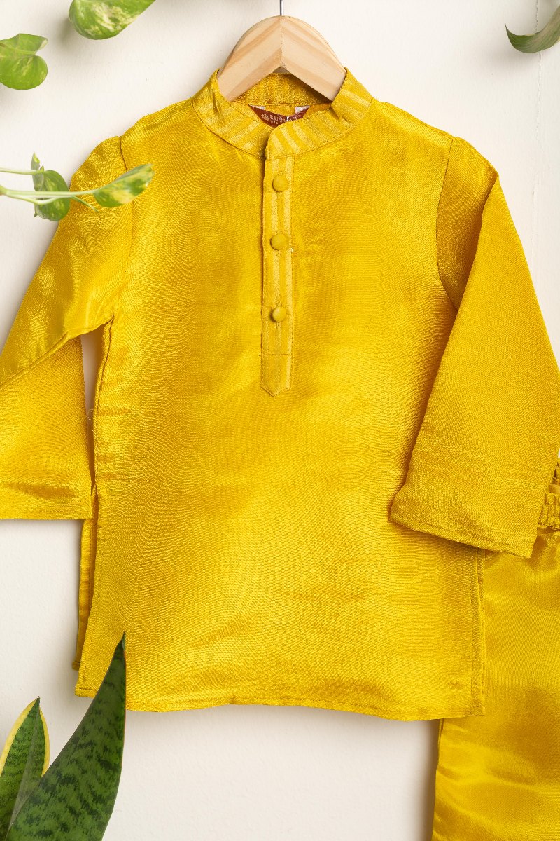 Image for Kusvaa Byw047 Udayan Tissue Viscos Boy's Kurta Pant Set Side