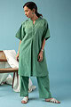 Image for Kusvaa Cood100 Nysa Handloom Cotton Kurta Pant Set Side