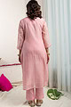 Image for Kusvaa Cood101 Srividya Chanderi Kurta Pant Set Closeup 2