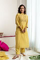 Image for Kusvaa Cood102 Srinaya Chanderi Kurta Pant Set Side