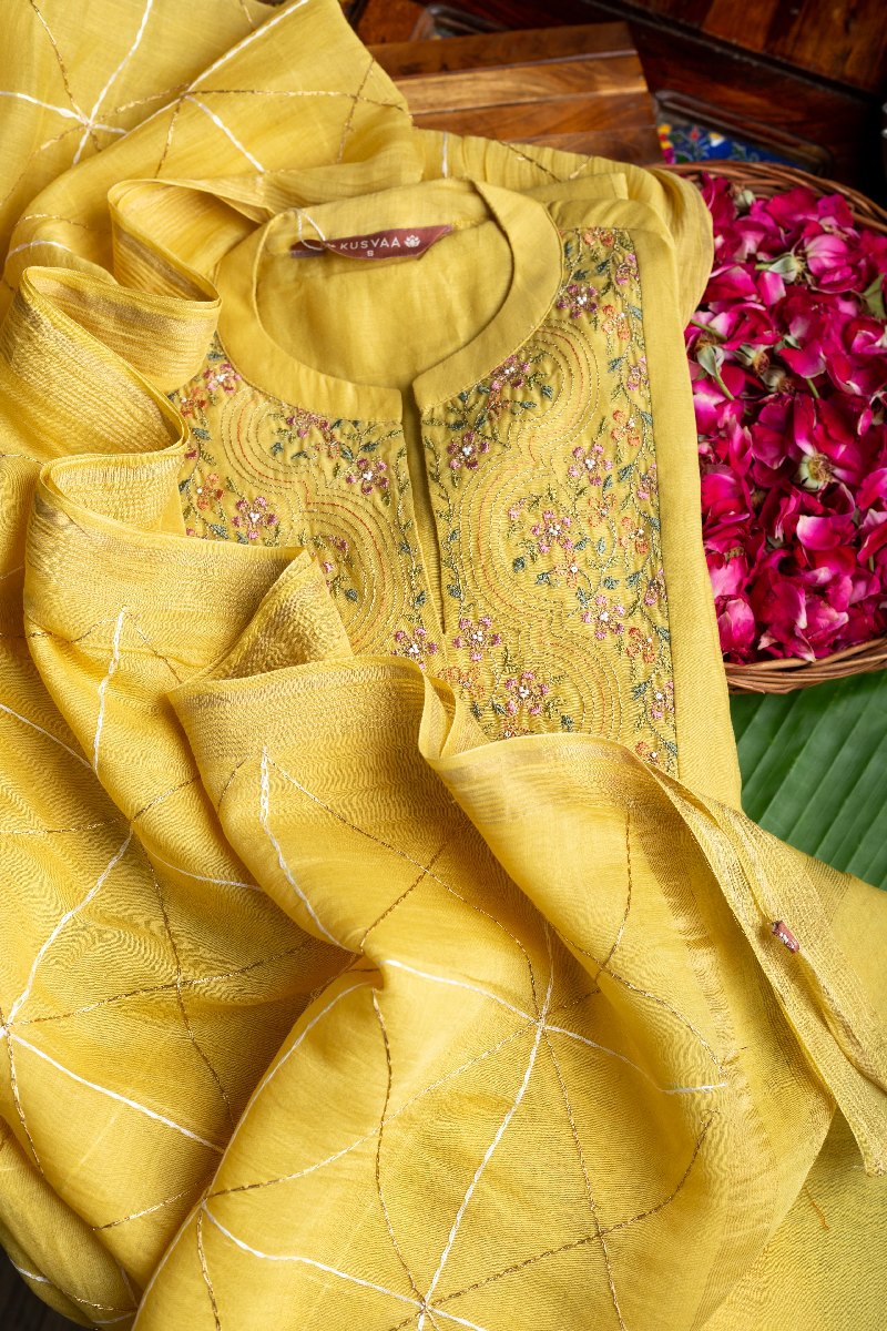 Image for Kusvaa Dup231 Srinaya Chanderi Dupatta Front